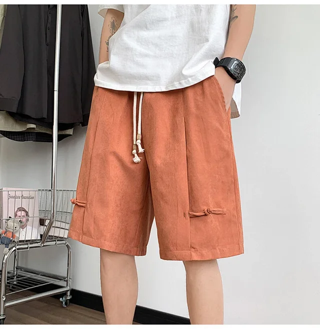 Vintage Men's Chinese Button Shorts Detail