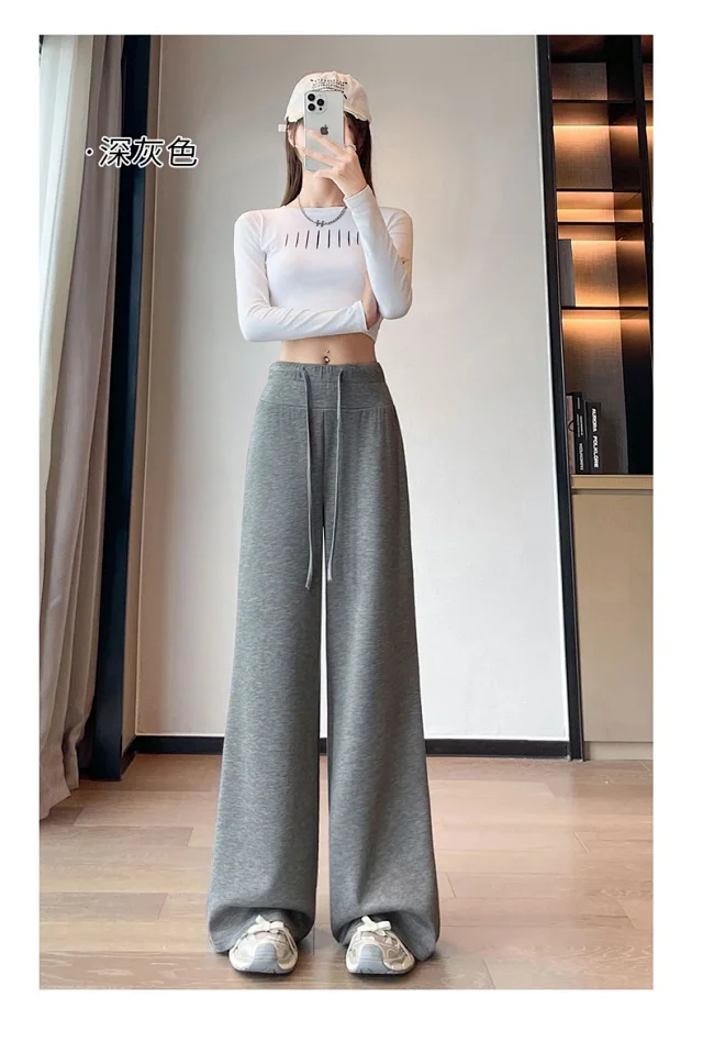 Grey American-style Women's Sweatpants Detail