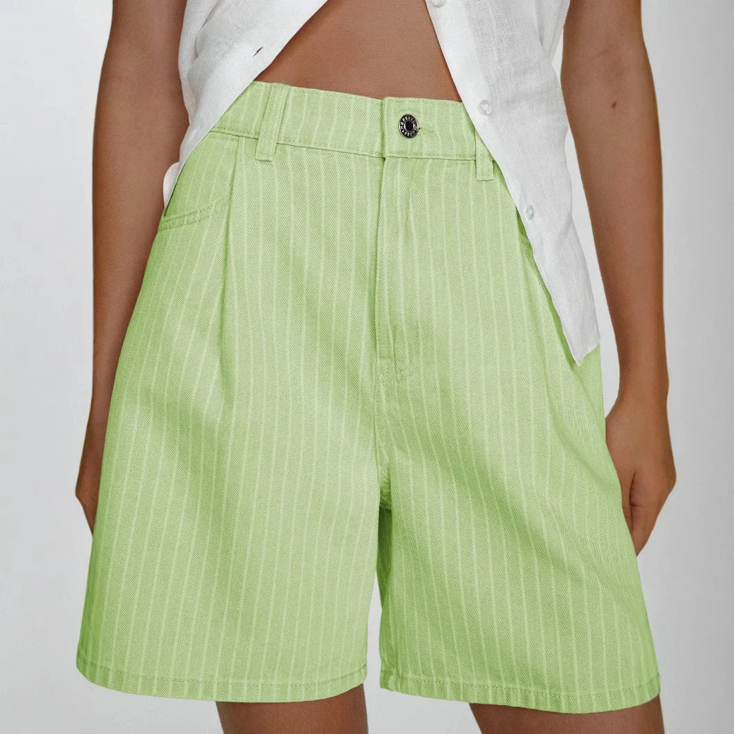 Stylish Loose High - Waist Denim Shorts for Women