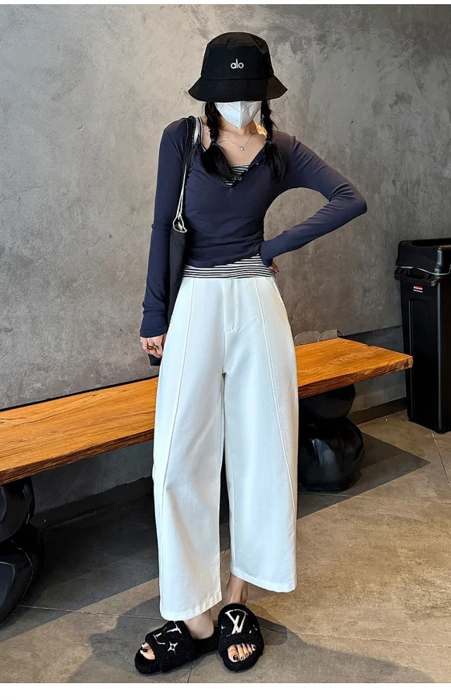 2025 FW Faux Denim Noodle Pants Detail