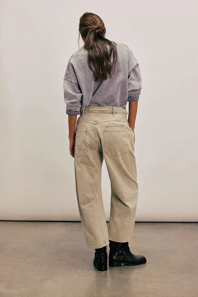 8 - Color Retro Denim with Patchwork & Drawstring Detail