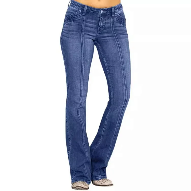 Western Women's Denim Low-rise Flared Pants