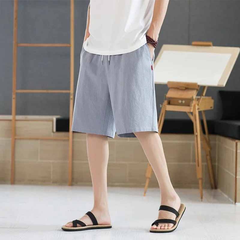 Men's Cotton Shorts Summer Loose Straight