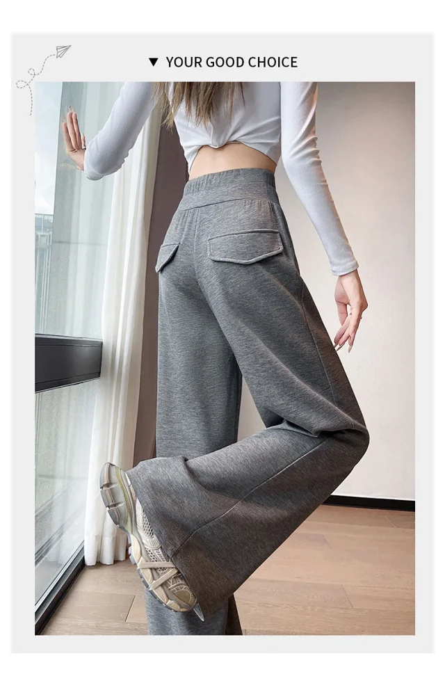 Grey American-style Women's Sweatpants Detail