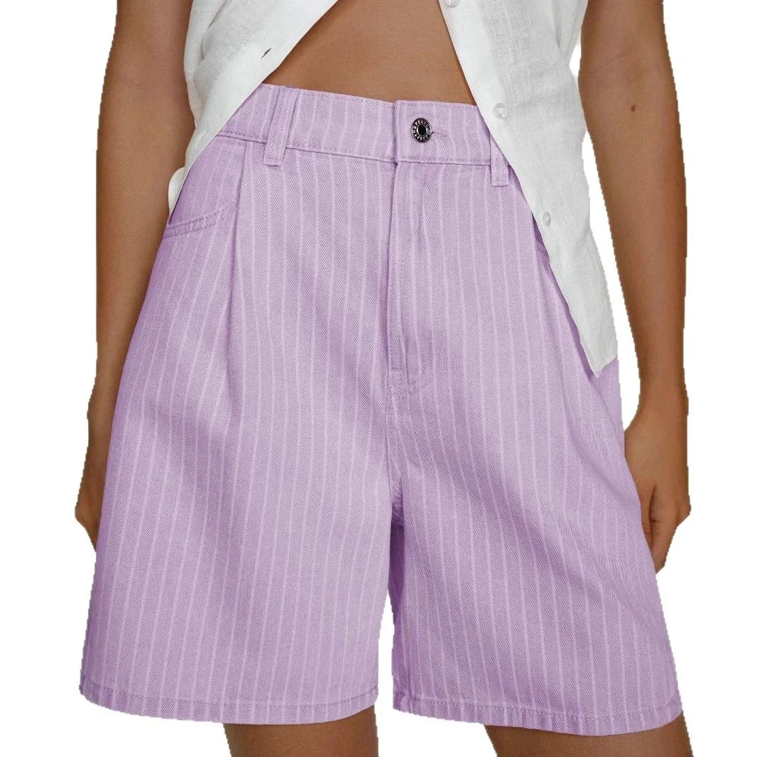 Stylish Loose High - Waist Denim Shorts for Women