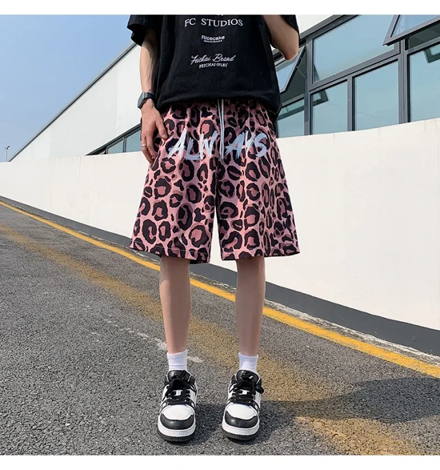 Men's Leopard Beach Shorts Detail