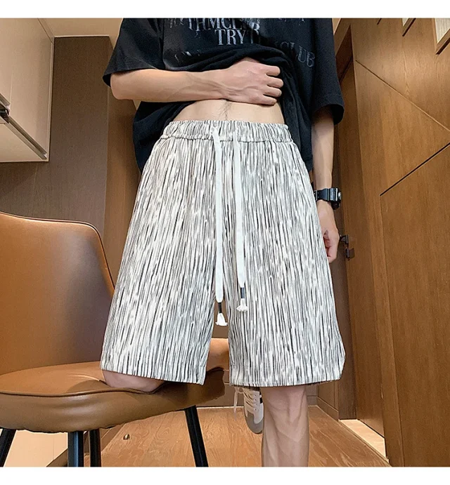 Men's Summer Textured Beach Shorts Detail