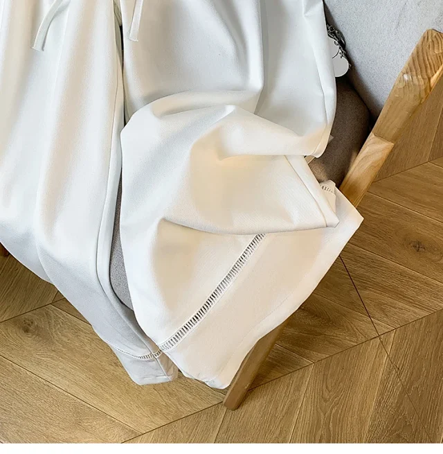 2025 Fall Thickened Tencel Hollow Straight Pants Detail