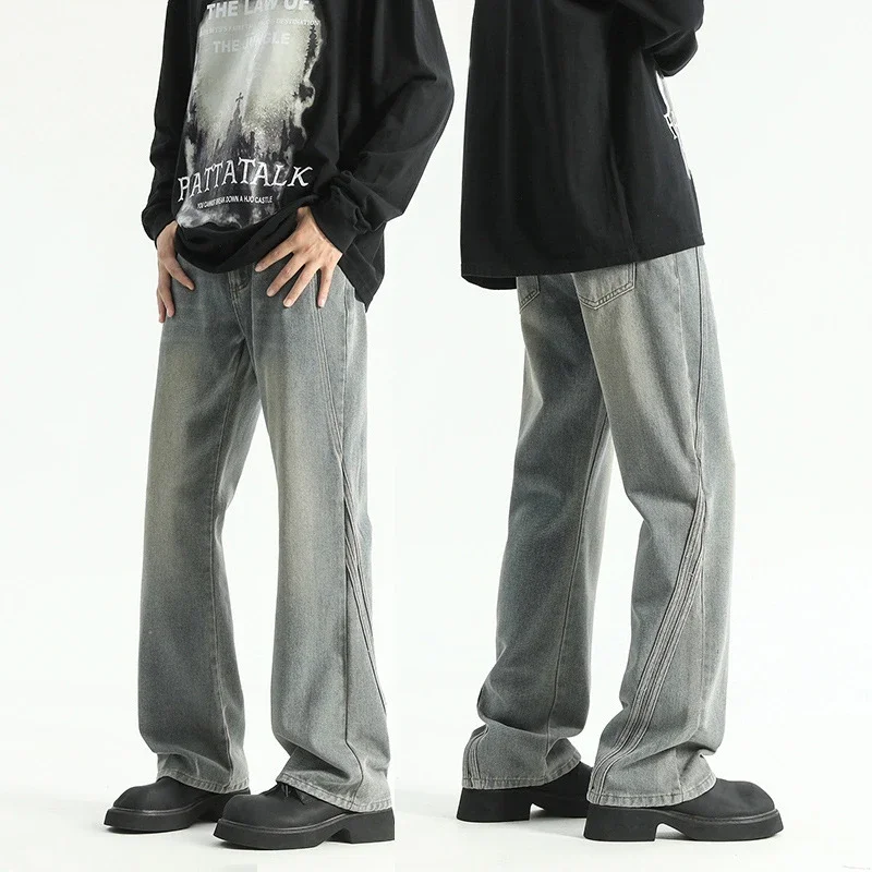 Vintage Men's Jeans - Fall Straight Loose Pants
