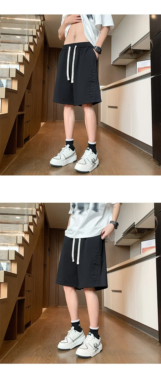 Men's Summer Pineapple Grid Athletic Shorts Detail