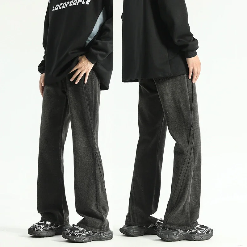 Vintage Men's Jeans - Fall Straight Loose Pants