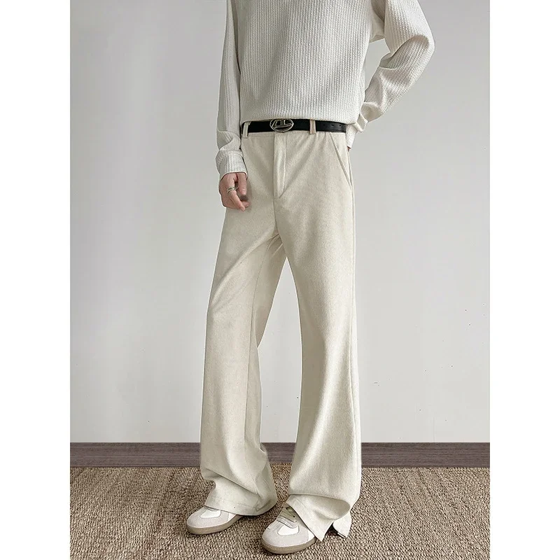 Cleanfit Old Money Style Men's Slit Design Flared Pants