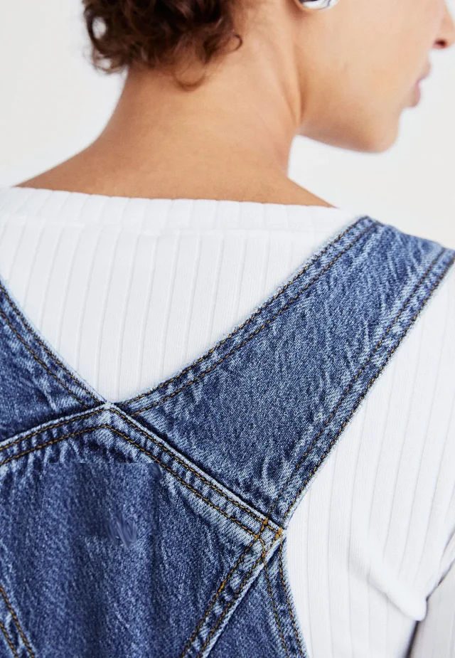 Stylish Loose Denim Overalls for Women Detail