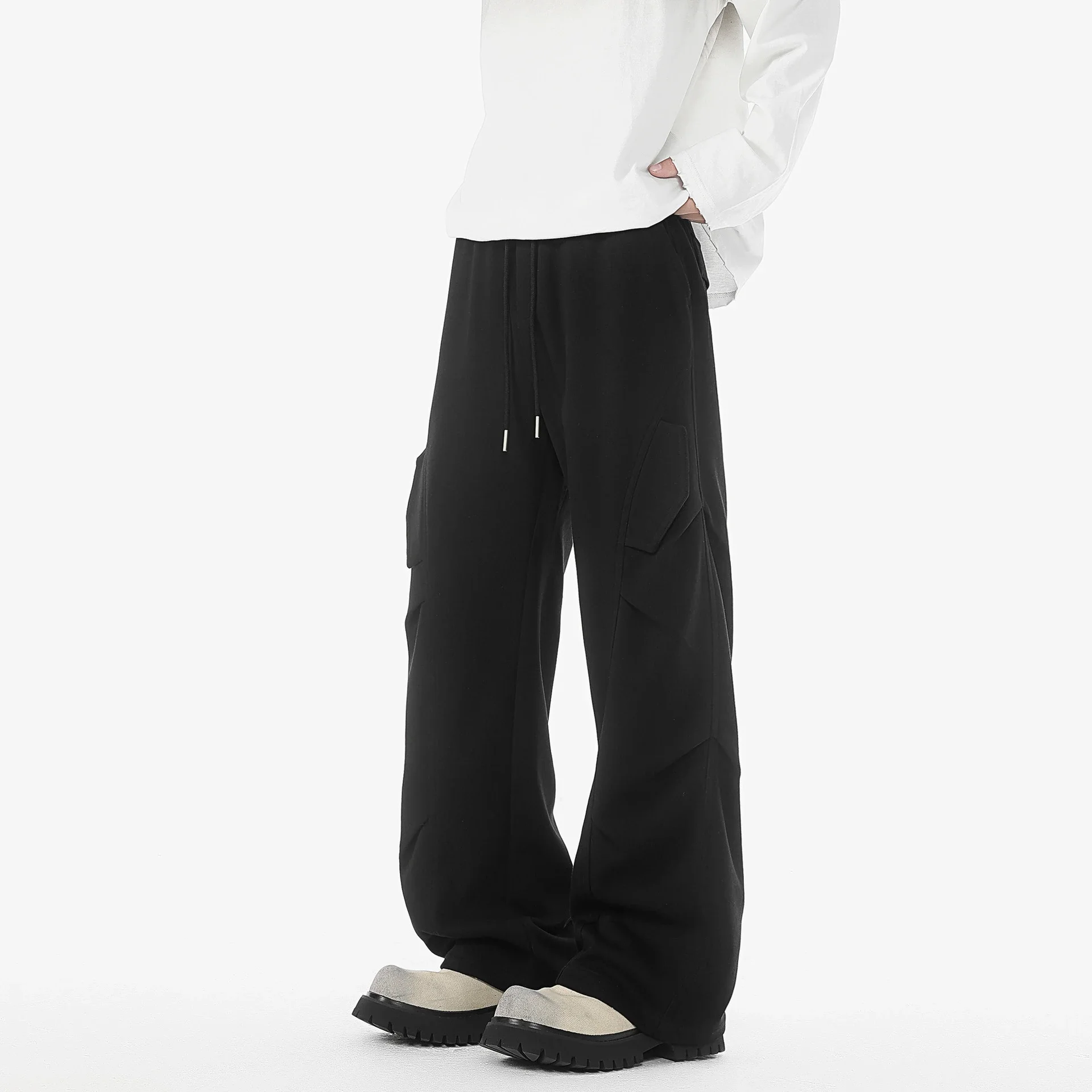 American Heavyweight Grey Pleated Sweatpants