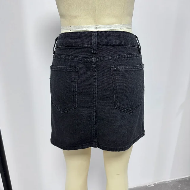 Manufacturer Direct: TEMU/SpeedSell/Amazon Slim Fit Casual Stretch Denim Mini Skirt for Women Detail
