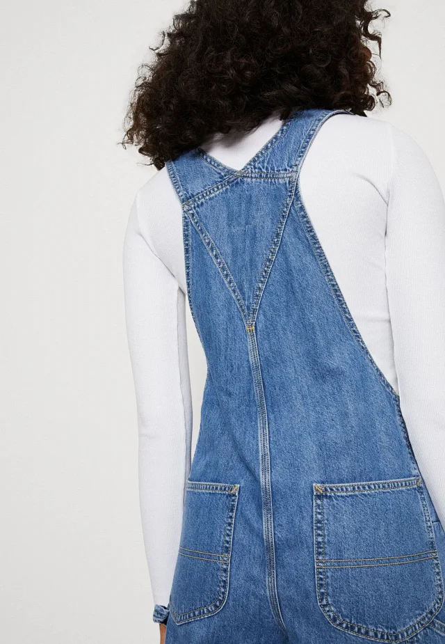 Stylish Loose Denim Overalls for Women Detail
