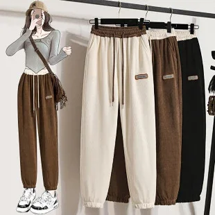 2025 Spring Maillard Plaid Wide-Leg Pants Detail