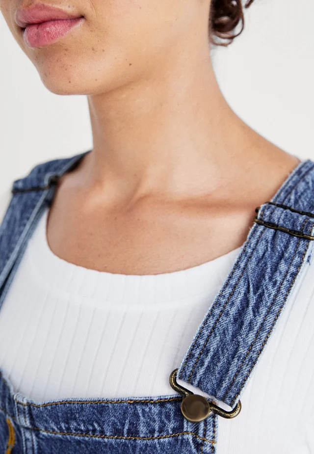 Stylish Loose Denim Overalls for Women Detail