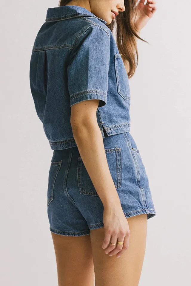 Amazon Western Denim Skirt & Pants Set Detail