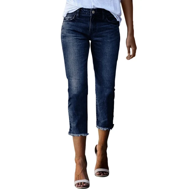 Women's Fashion Retro Slim Stretch Denim Jeans Detail