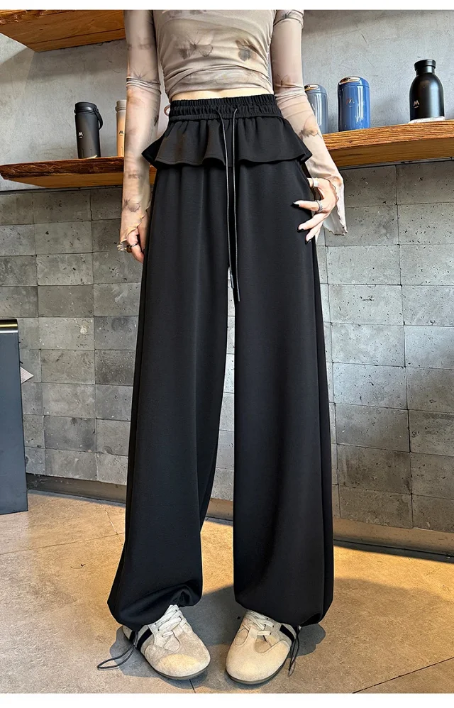 2025 Fall Women's Relaxed Fit Ballet-style Sweatpants Detail