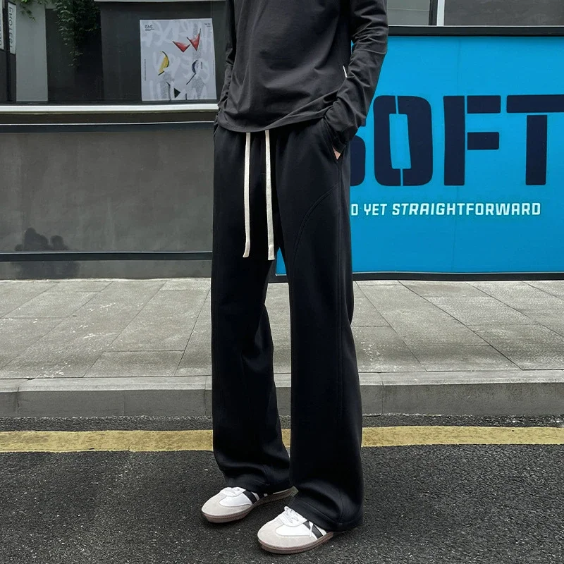 Men's Autumn Cotton-blend Straight & Flared Sweatpants