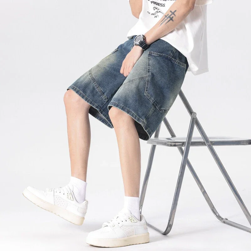 Men's Denim Shorts 2025 Summer Retro