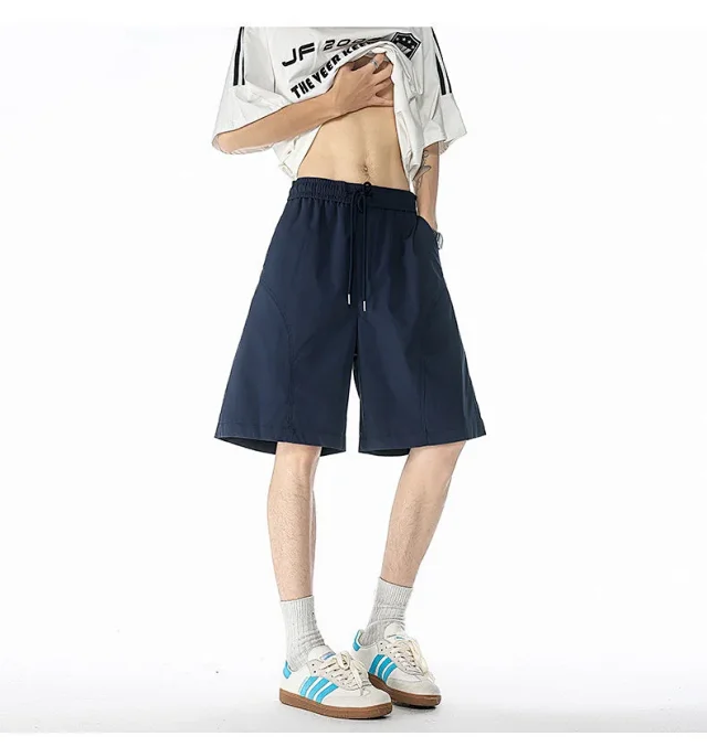 Men's Summer 2025 Loose High - street Shorts Detail