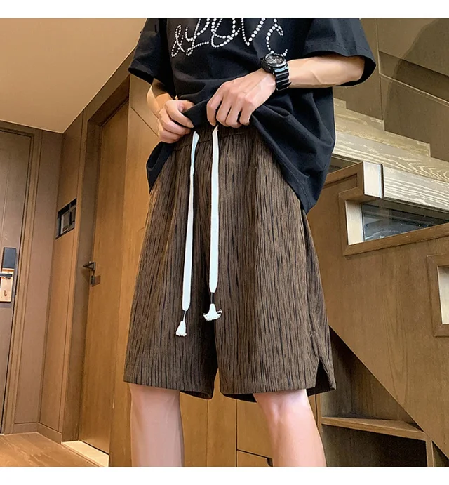 Men's Summer Textured Beach Shorts Detail