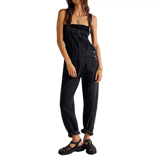 Casual Loose Denim Overalls for Women Detail