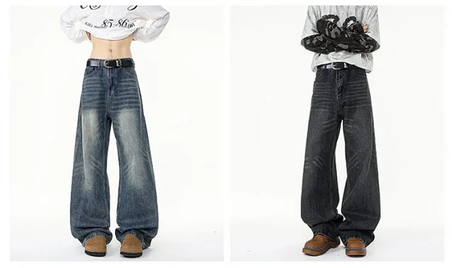 Men's Retro Long Jeans Detail