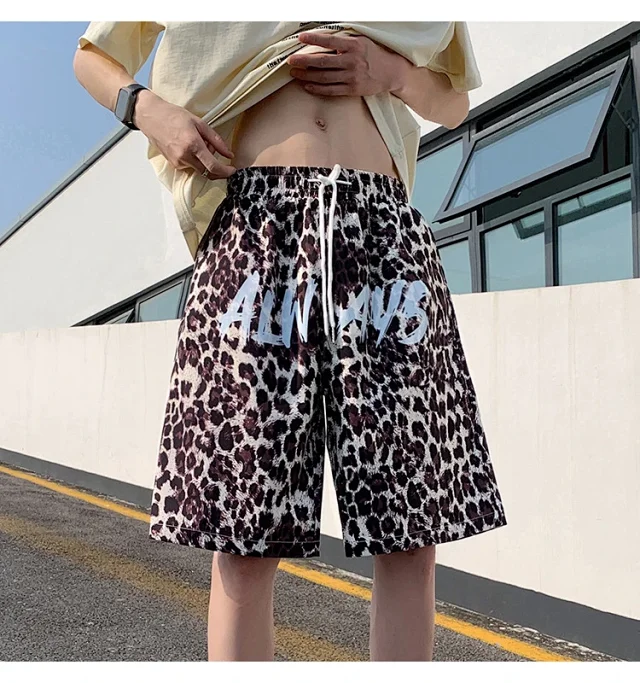 Men's Leopard Beach Shorts Detail