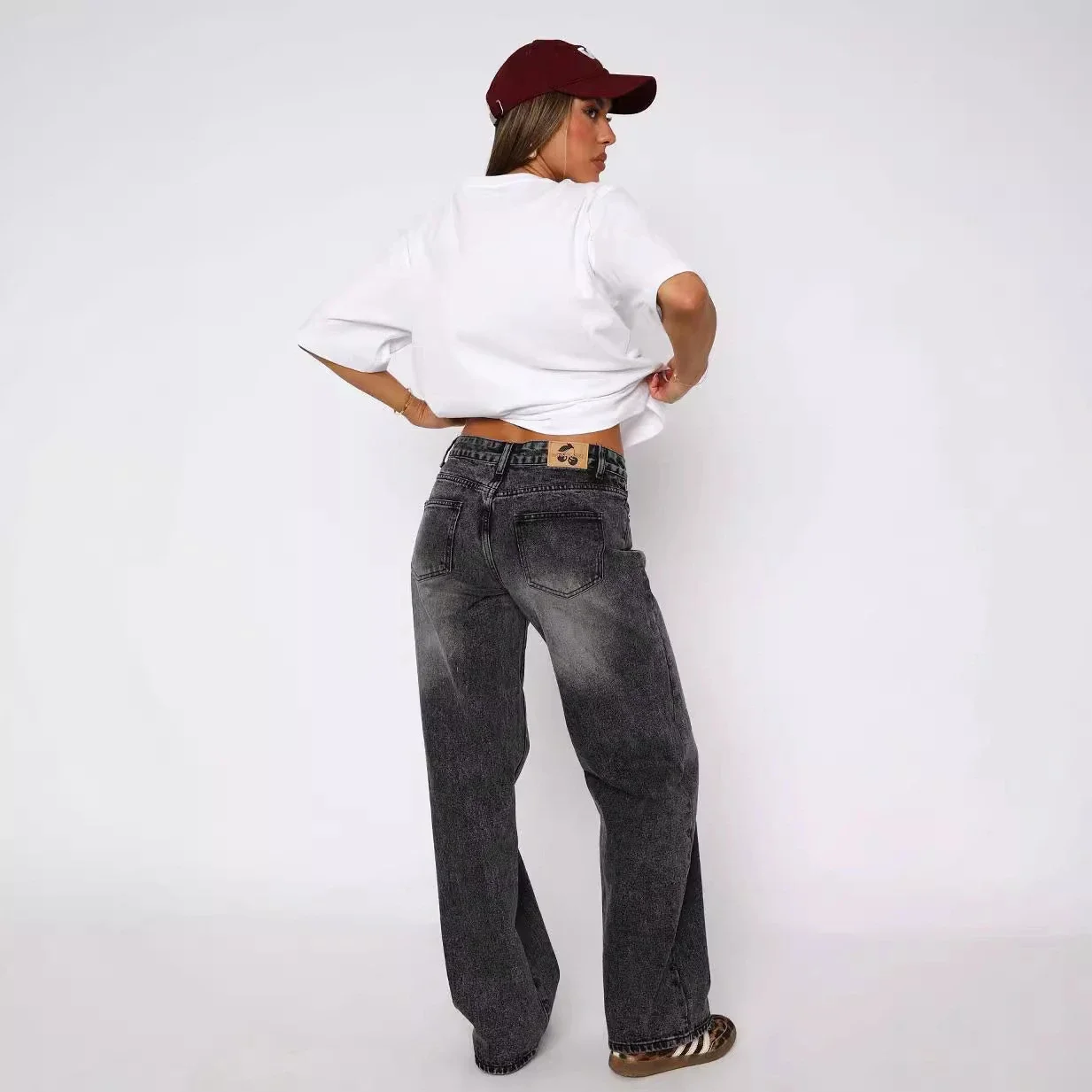 Chic Mid - Rise Straight Jeans for Ladies