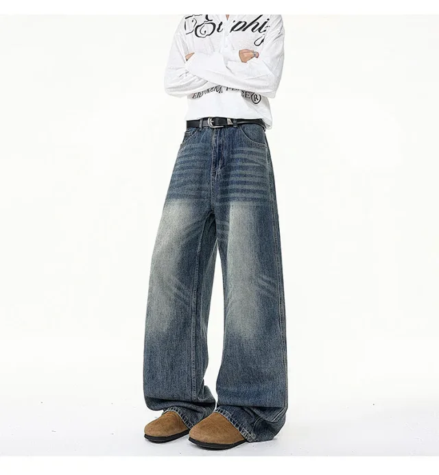 Men's Retro Long Jeans Detail