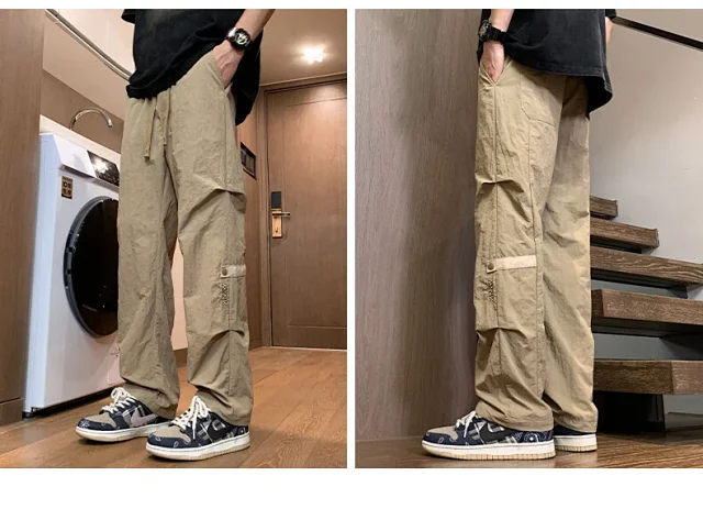 Men's Summer Retro Work Pants Detail
