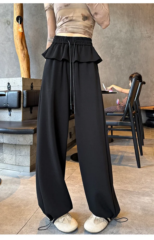 2025 Fall Women's Relaxed Fit Ballet-style Sweatpants Detail