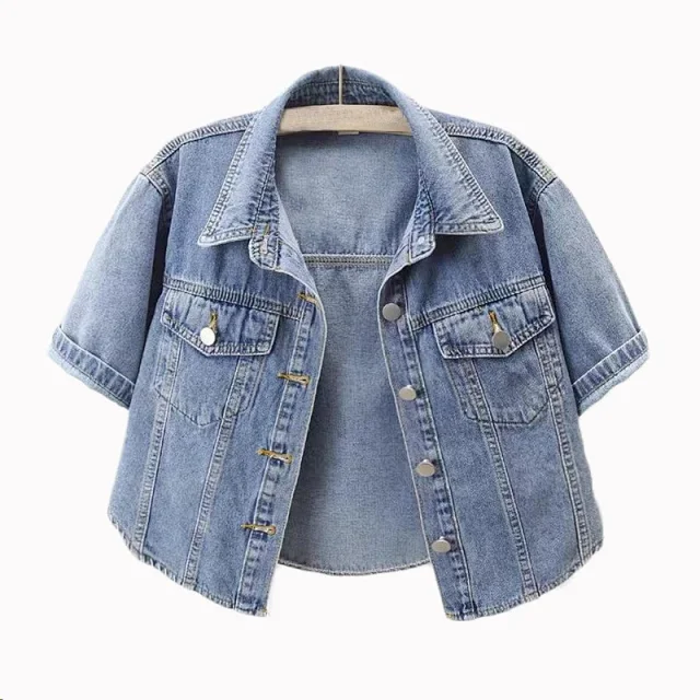 2025 Spring/Summer Women's Short Denim Jacket Detail