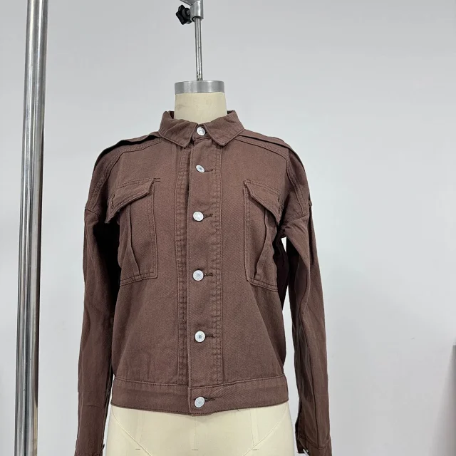 Women's Short Denim Jacket Detail