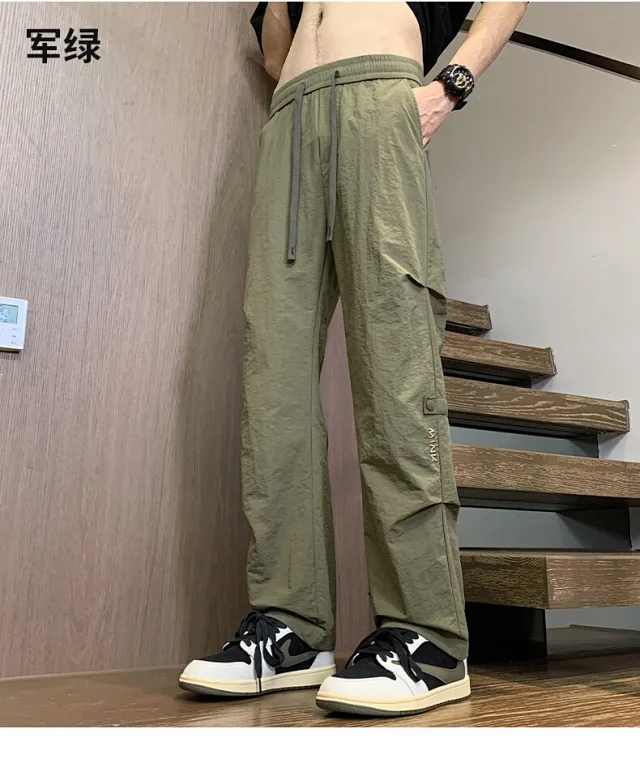 Men's Summer Retro Work Pants Detail