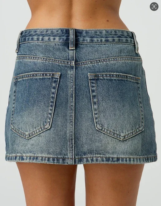 Manufacturer Direct: TEMU/SpeedSell/Amazon Slim Fit Casual Stretch Denim Mini Skirt for Women Detail