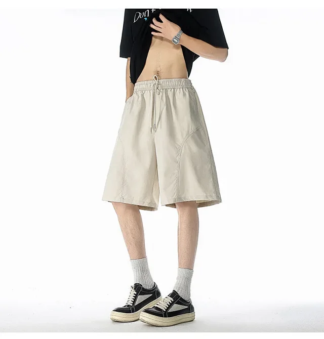 Men's Summer 2025 Loose High - street Shorts Detail