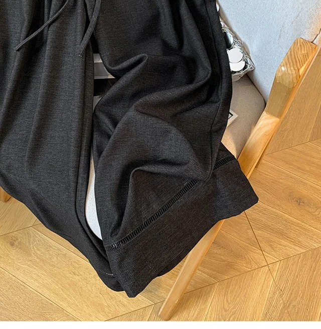 2025 Fall Thickened Tencel Hollow Straight Pants Detail