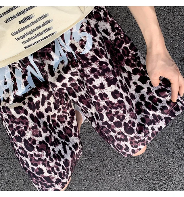 Men's Leopard Beach Shorts Detail