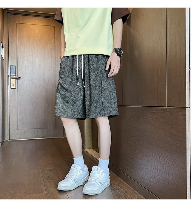 Tie-Dye Sporty Shorts for Men Detail