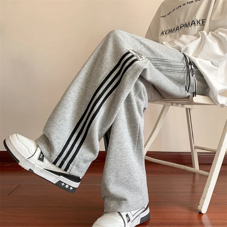 Japanese Oversize Men's Spring Retro Stripe Pants