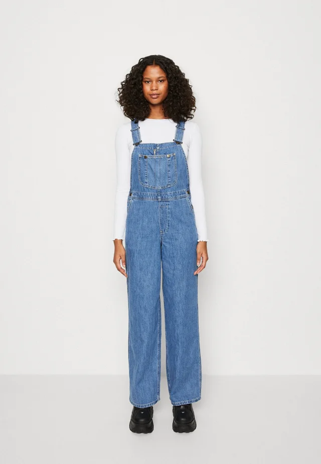 Stylish Loose Denim Overalls for Women Detail