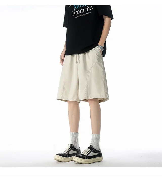Men's Summer 2025 Loose High - street Shorts Detail