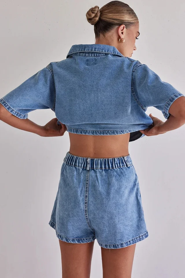 2025 Trendy Western Workwear Denim Set Detail