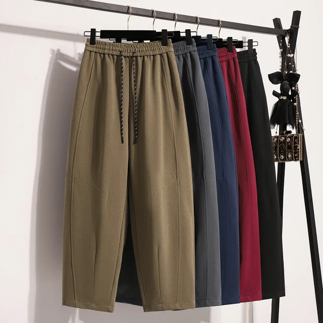 European Style Wide-Leg Sweatpants Detail
