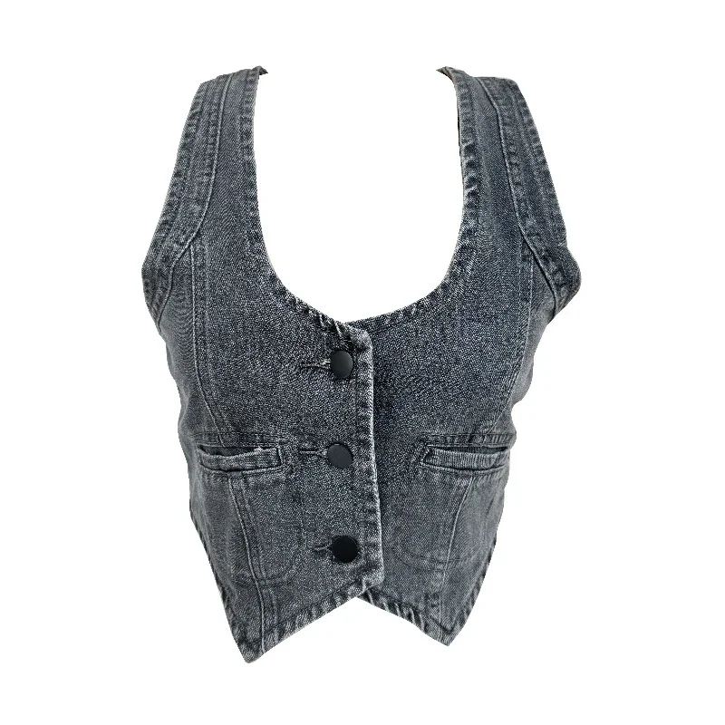 Stylish Slim-fit Denim Vest for Women (European & American Style)